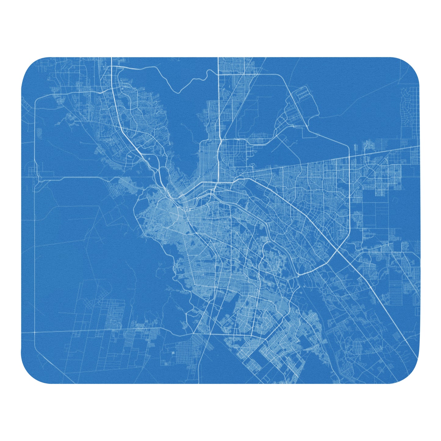 El Paso Blue and White Map Mouse Pad