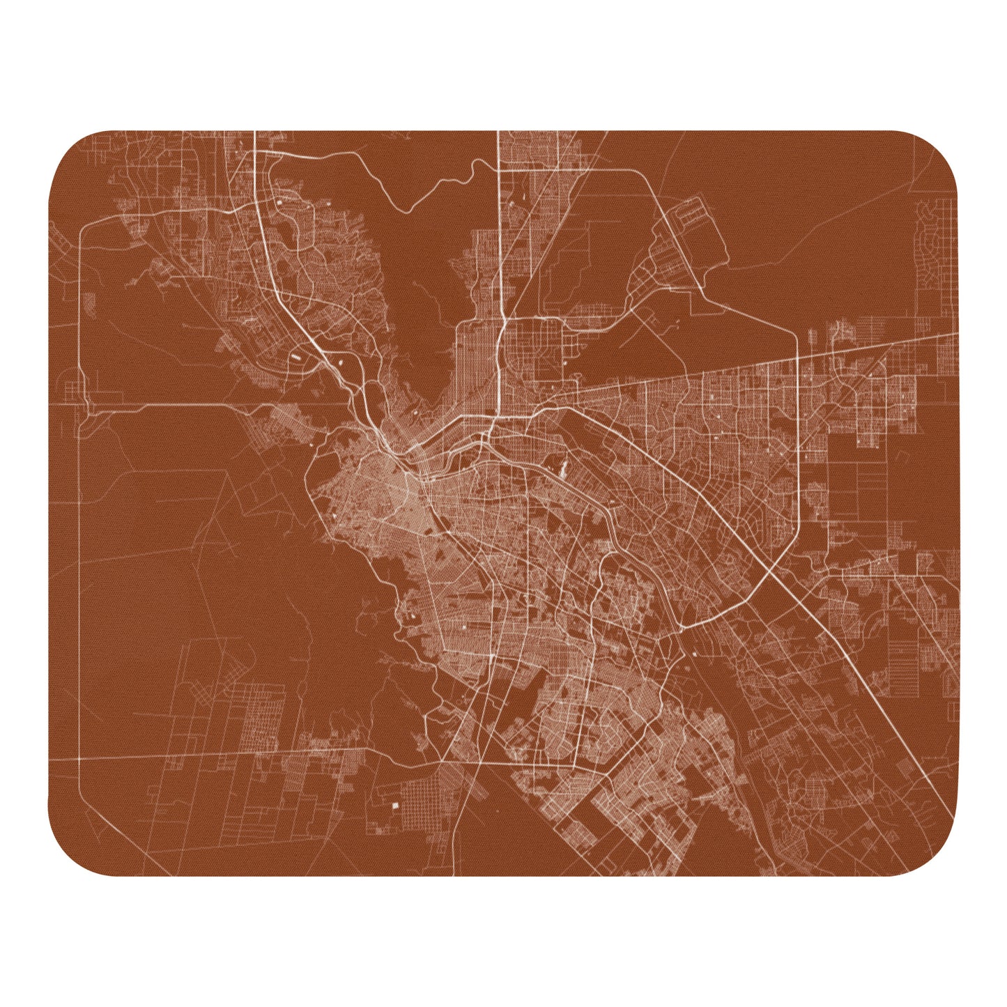 El Paso Brown and White Map Mouse Pad