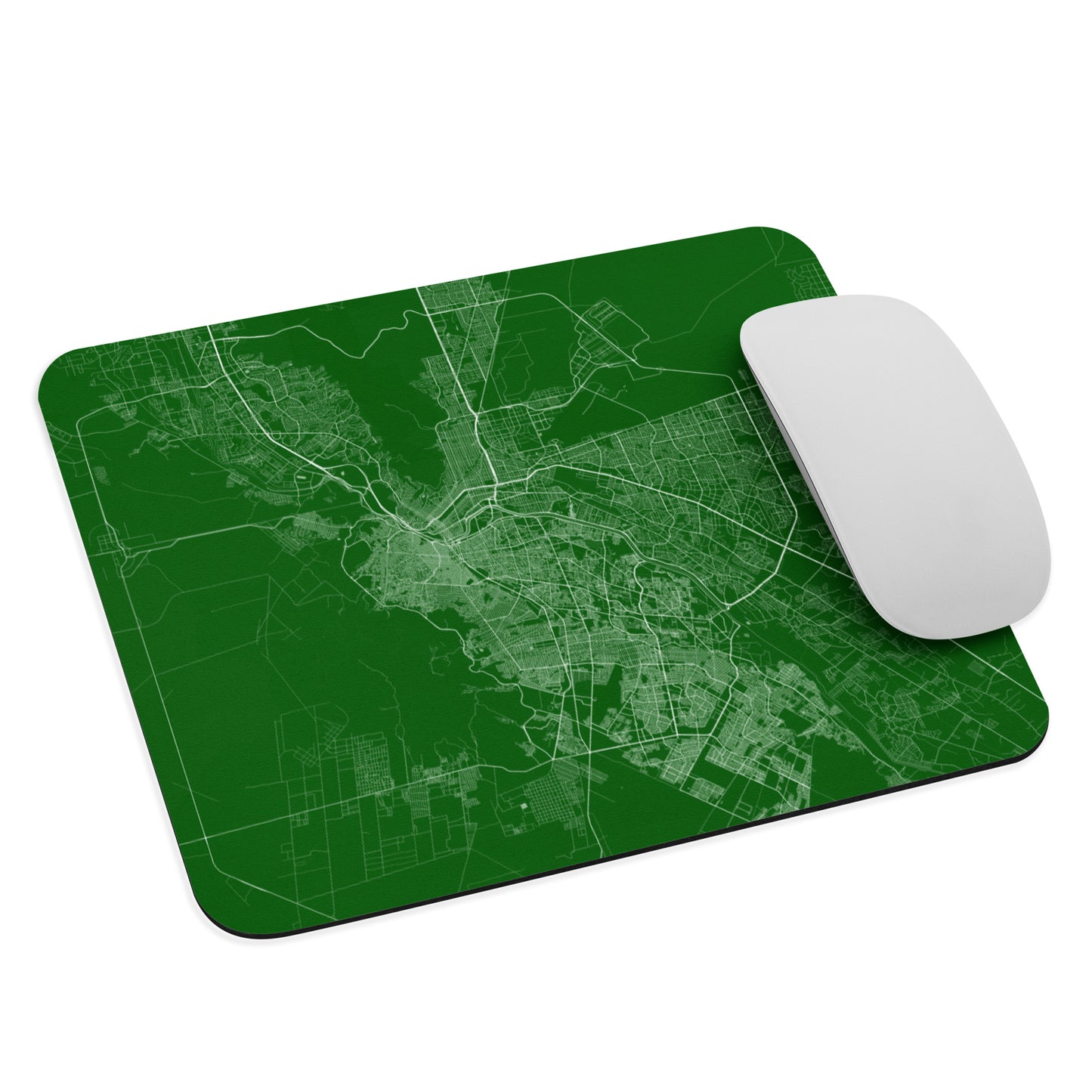 El Paso Green and White Map Mouse Pad