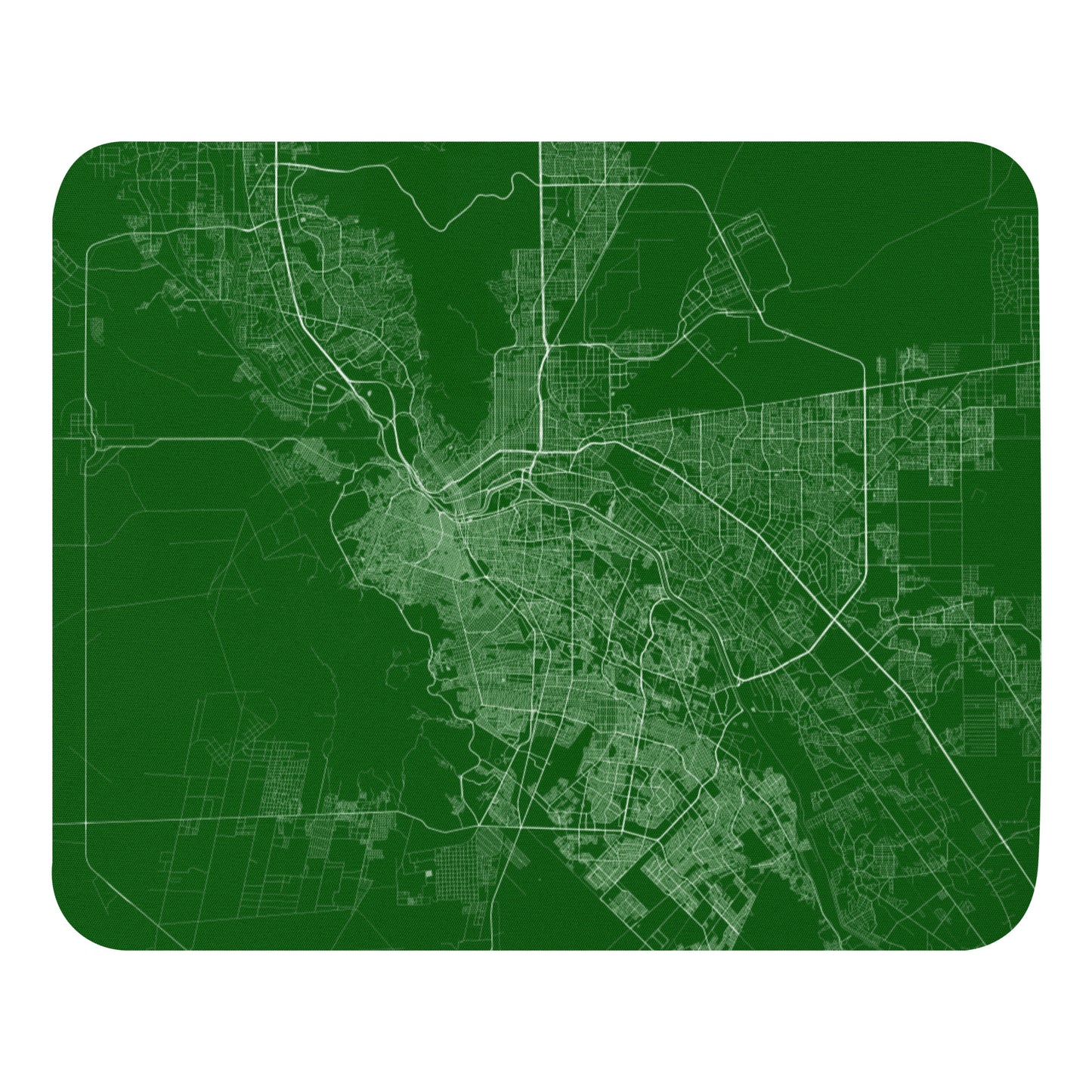 El Paso Green and White Map Mouse Pad