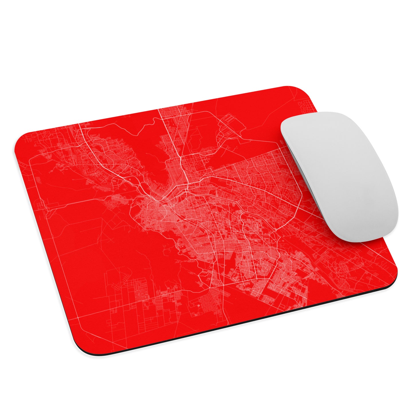 El Paso Red and White Map Mouse Pad
