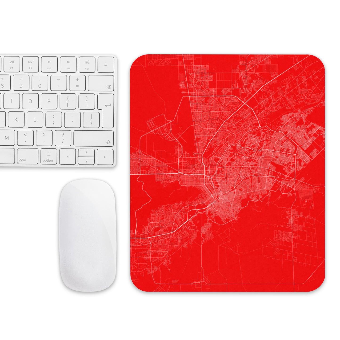 El Paso Red and White Map Mouse Pad