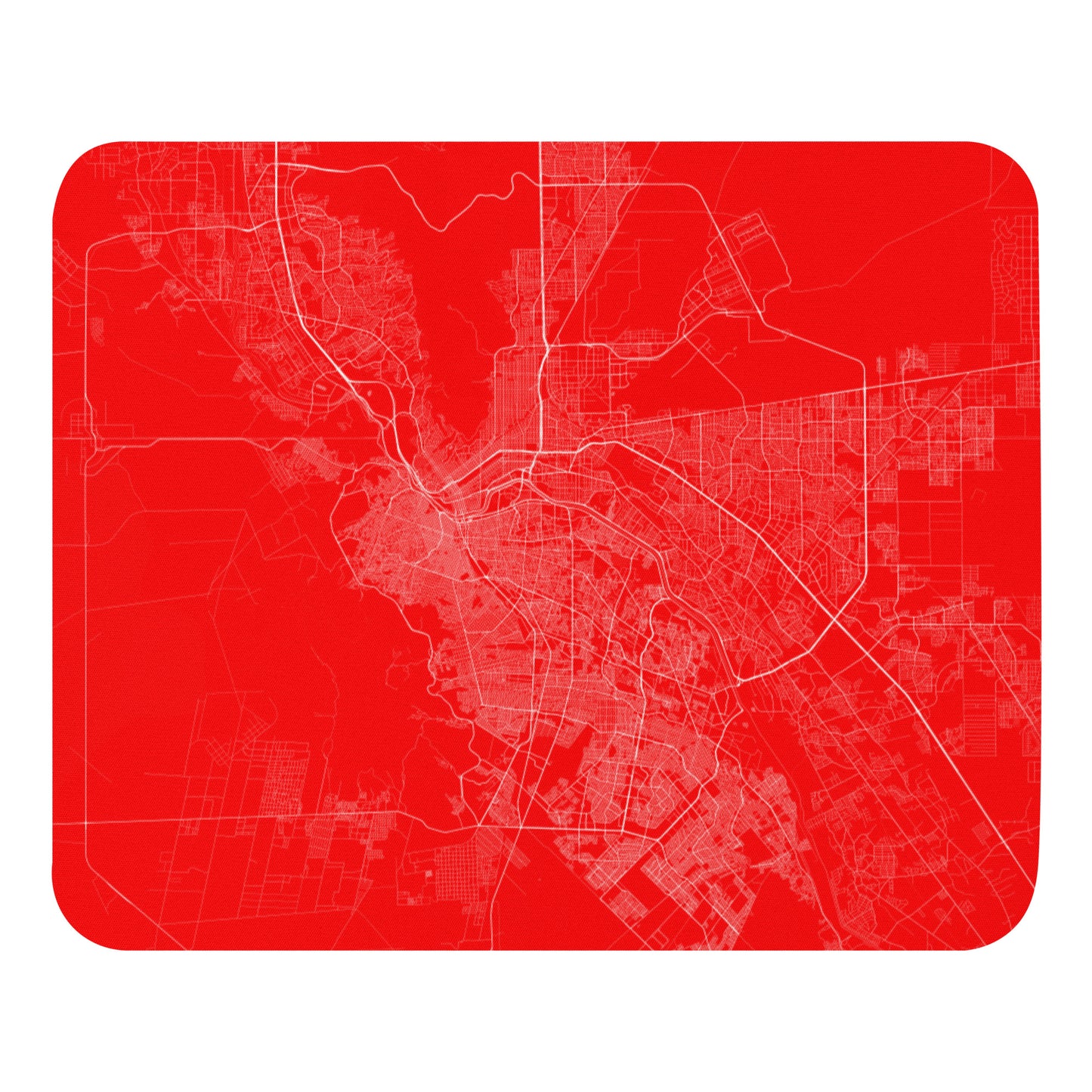 El Paso Red and White Map Mouse Pad