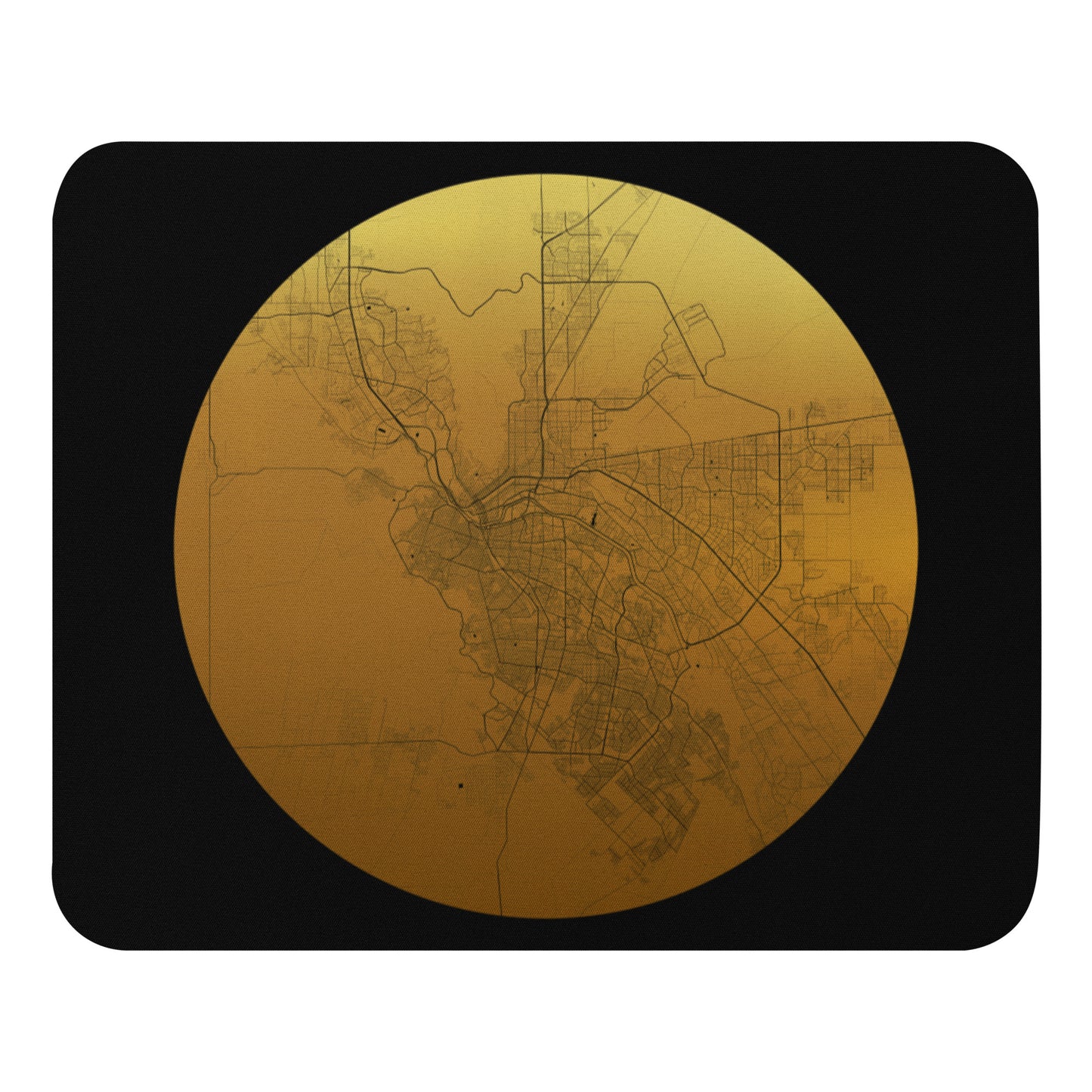 El Paso Gold on Black Map Mouse Pad