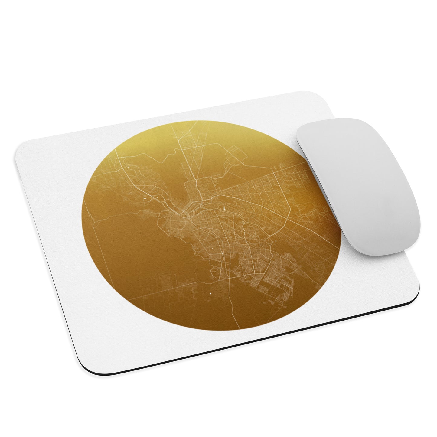 El Paso Gold on White Map Mouse Pad