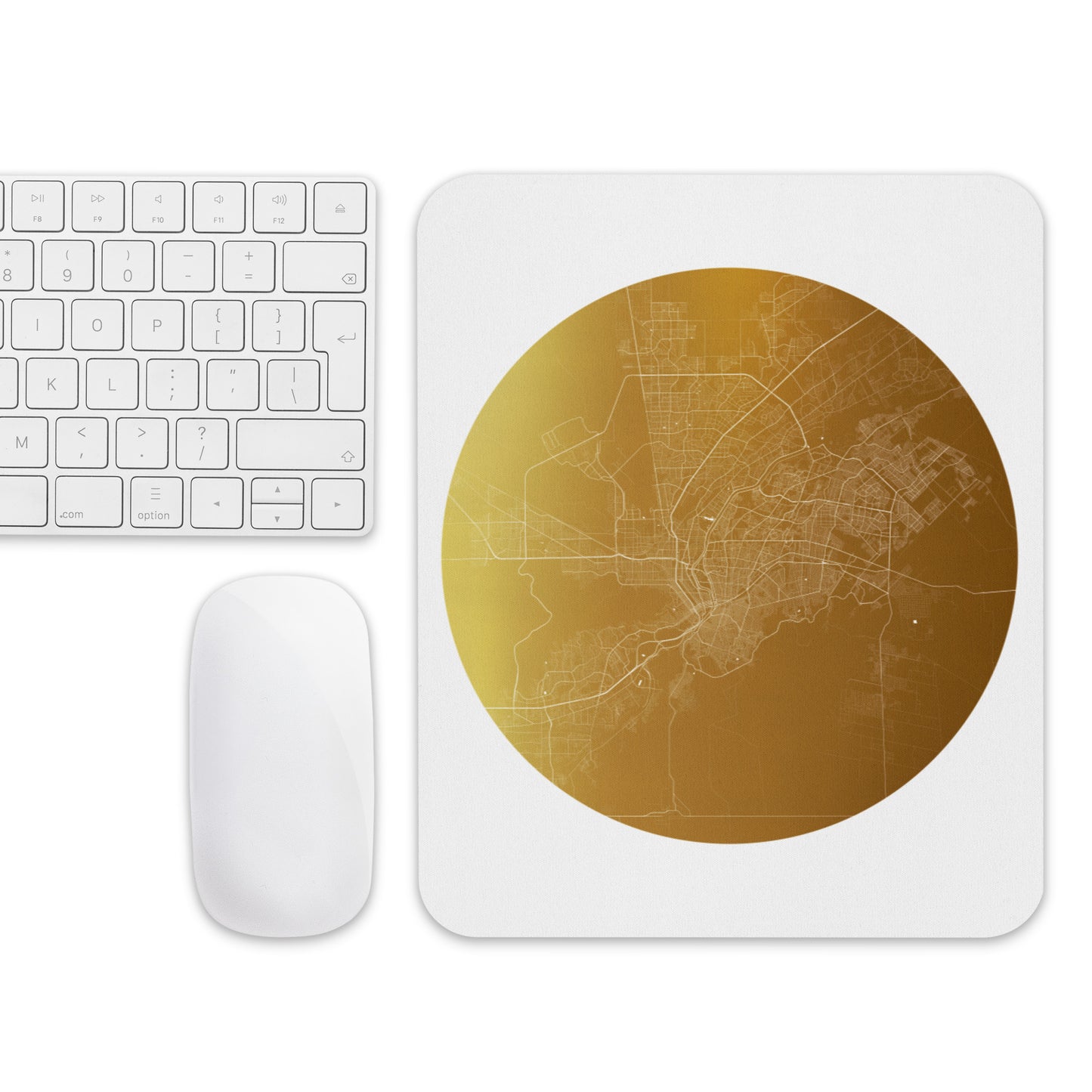 El Paso Gold on White Map Mouse Pad