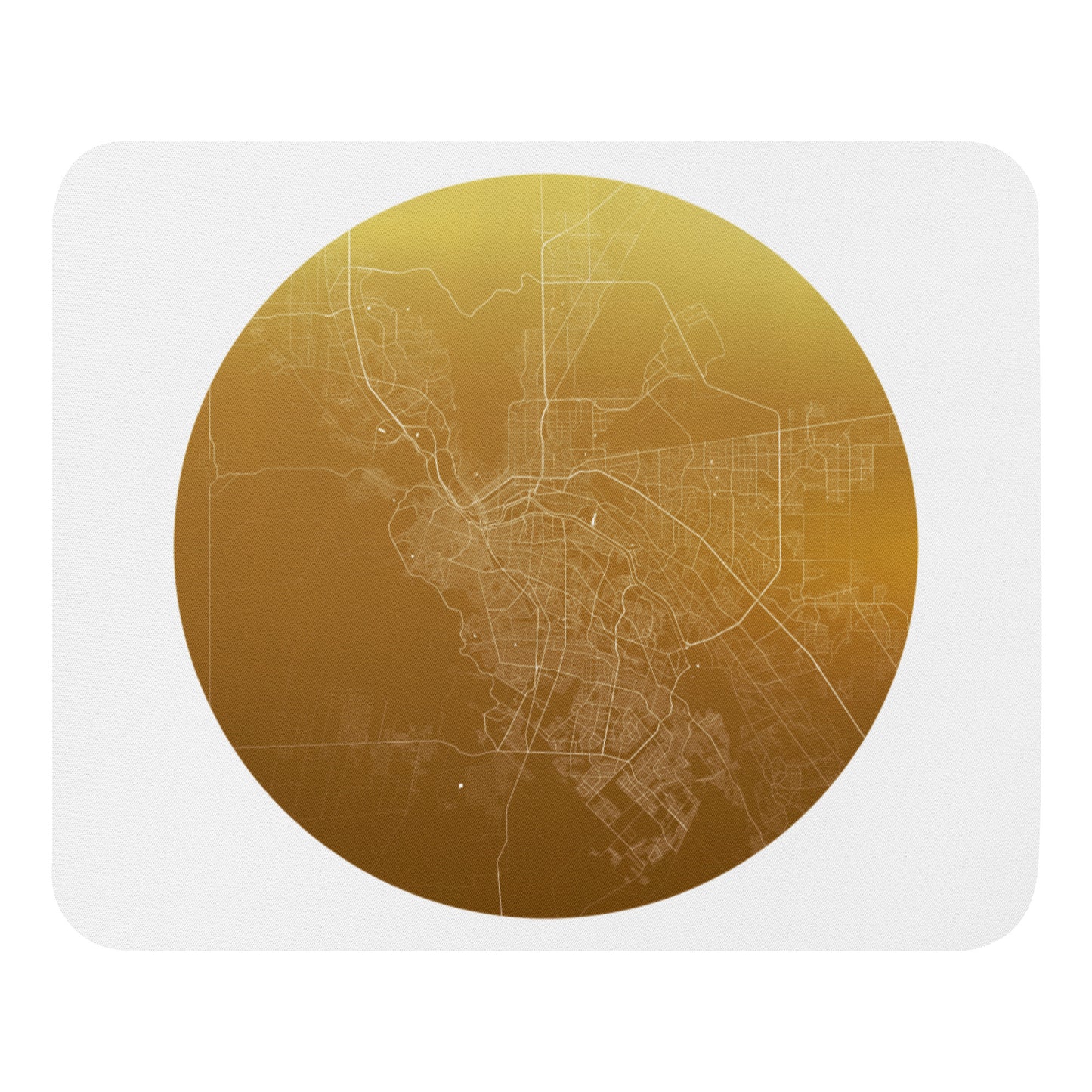 El Paso Gold on White Map Mouse Pad