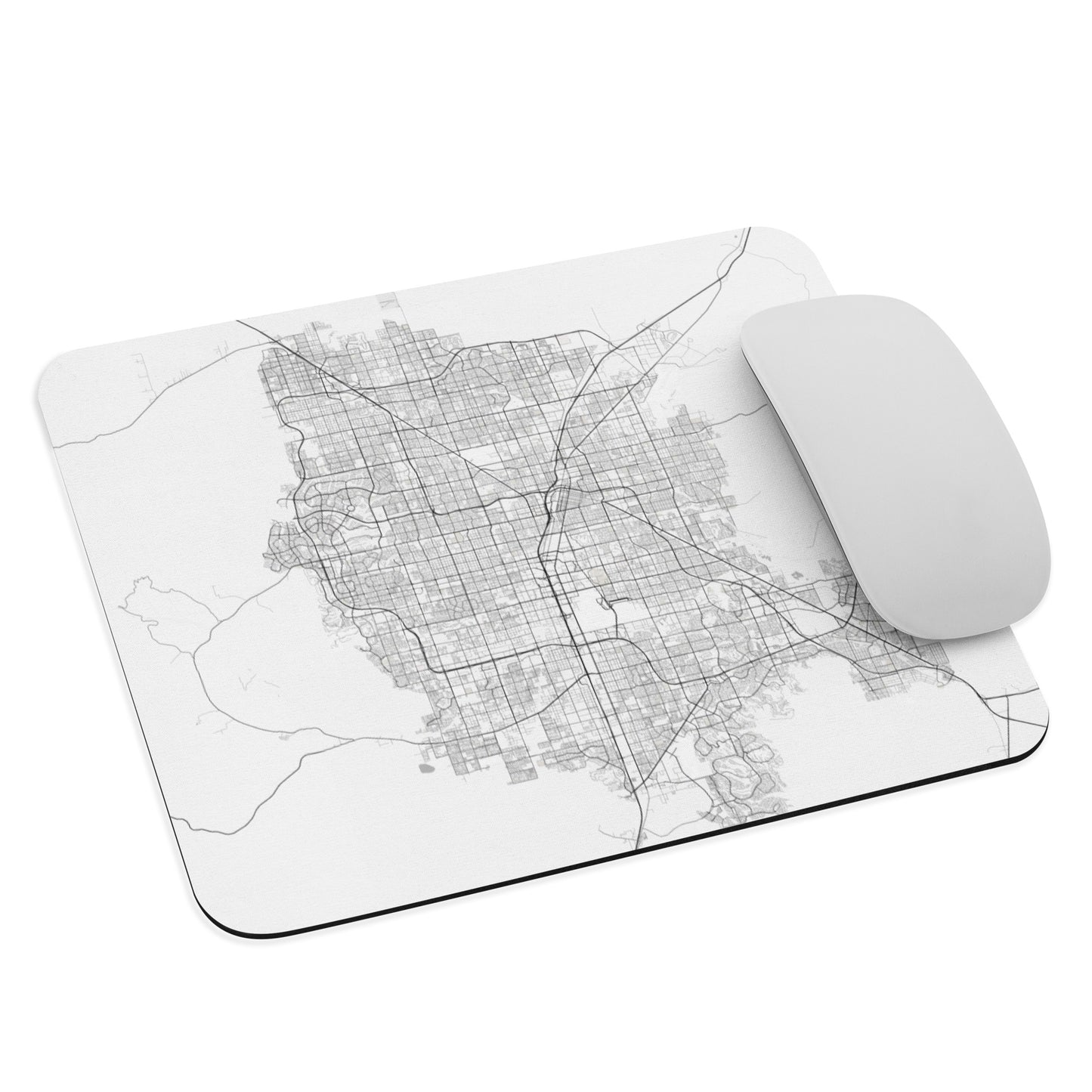 Las Vegas White Map Mouse Pad