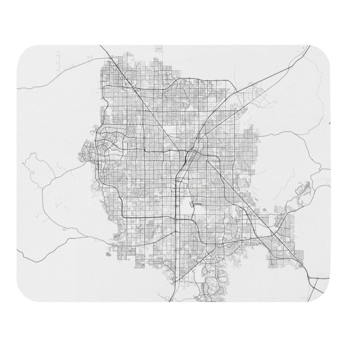 Las Vegas White Map Mouse Pad