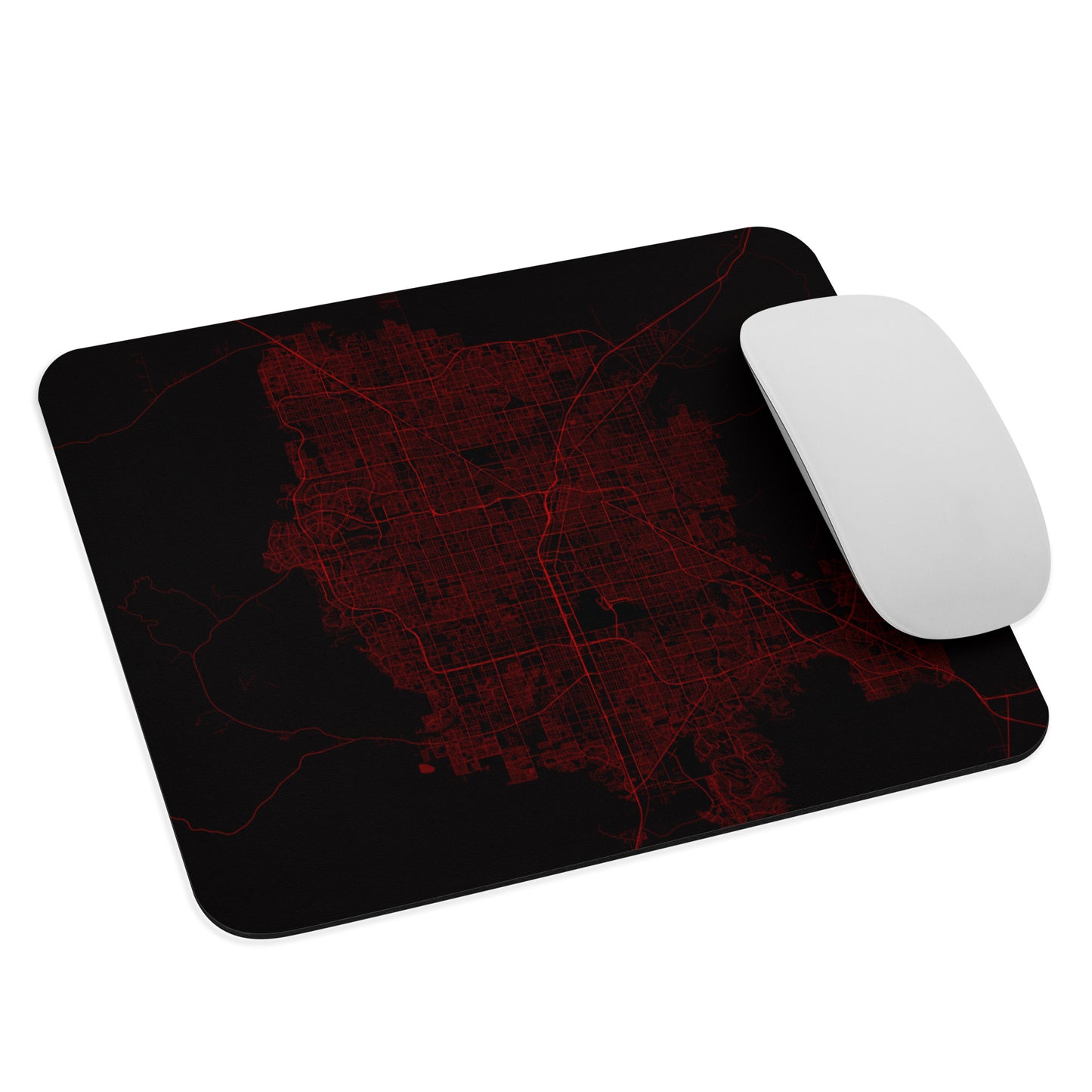 Las Vegas Black and Red Map Mouse Pad