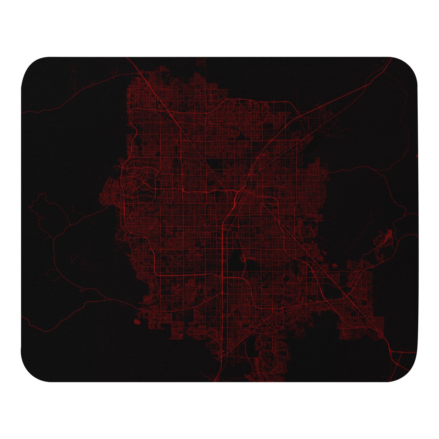 Las Vegas Black and Red Map Mouse Pad