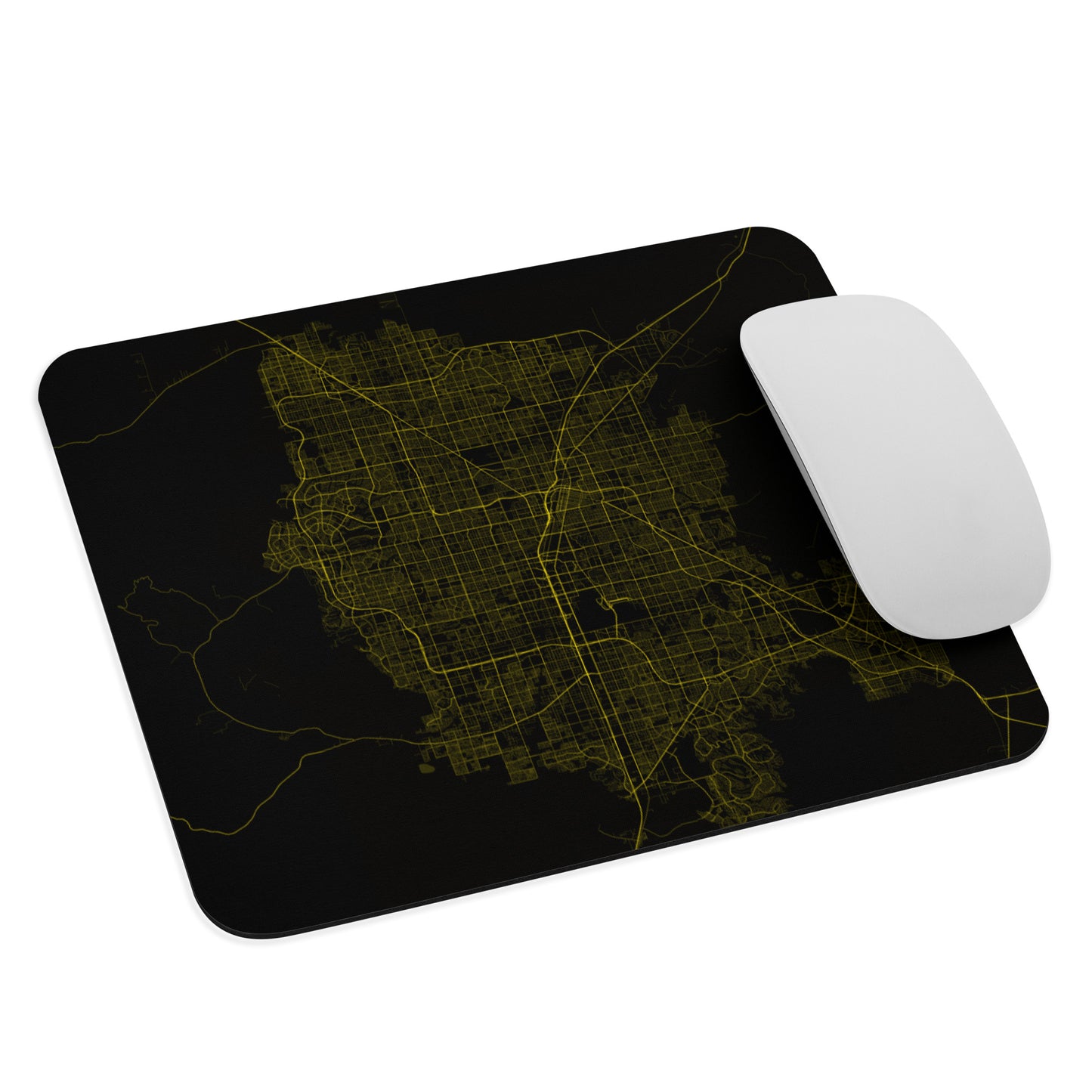Las Vegas Black and Yellow Map Mouse Pad