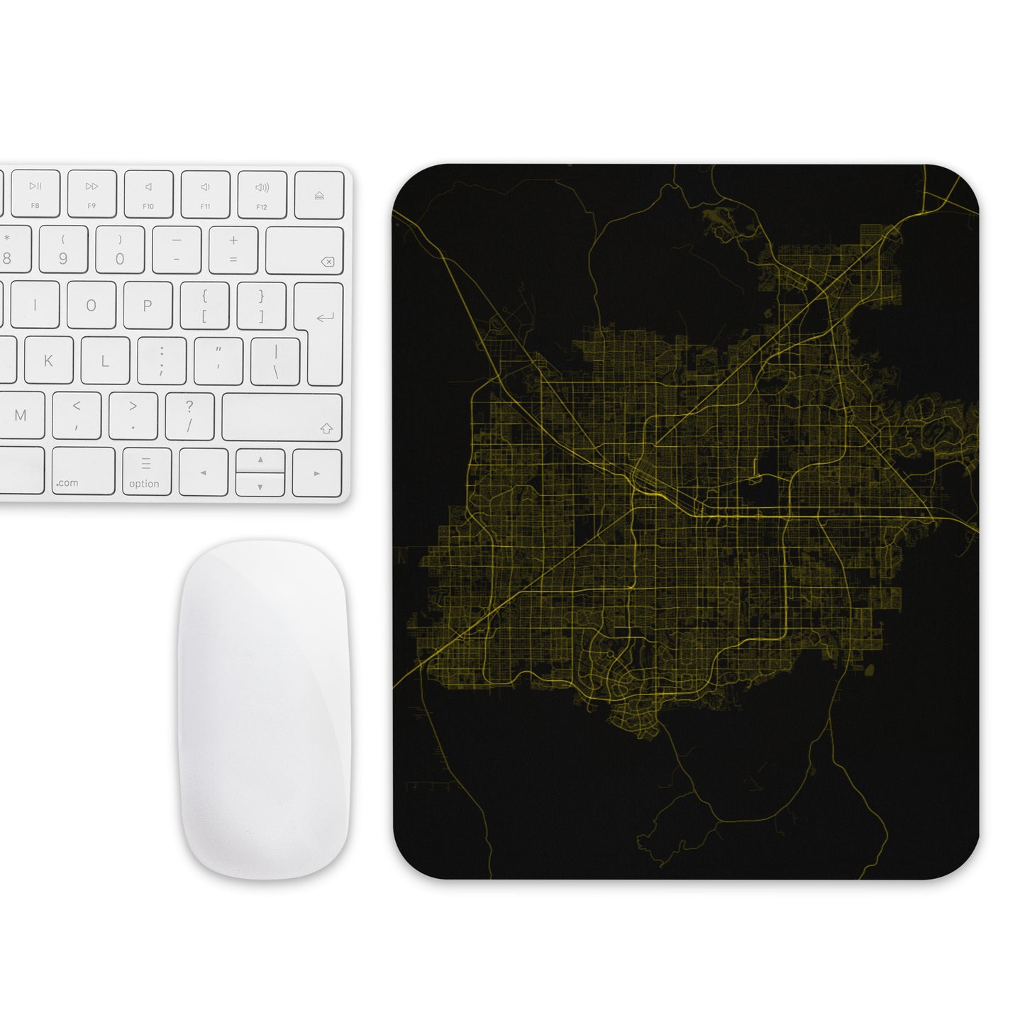 Las Vegas Black and Yellow Map Mouse Pad