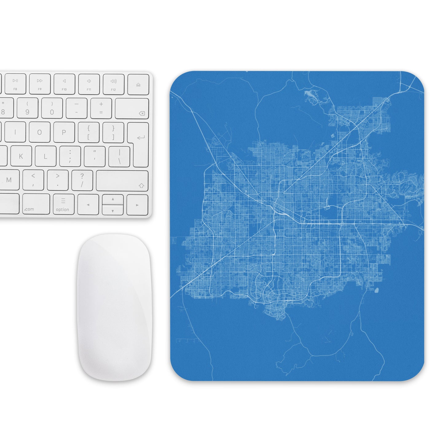 Las Vegas Blue and White Map Mouse Pad