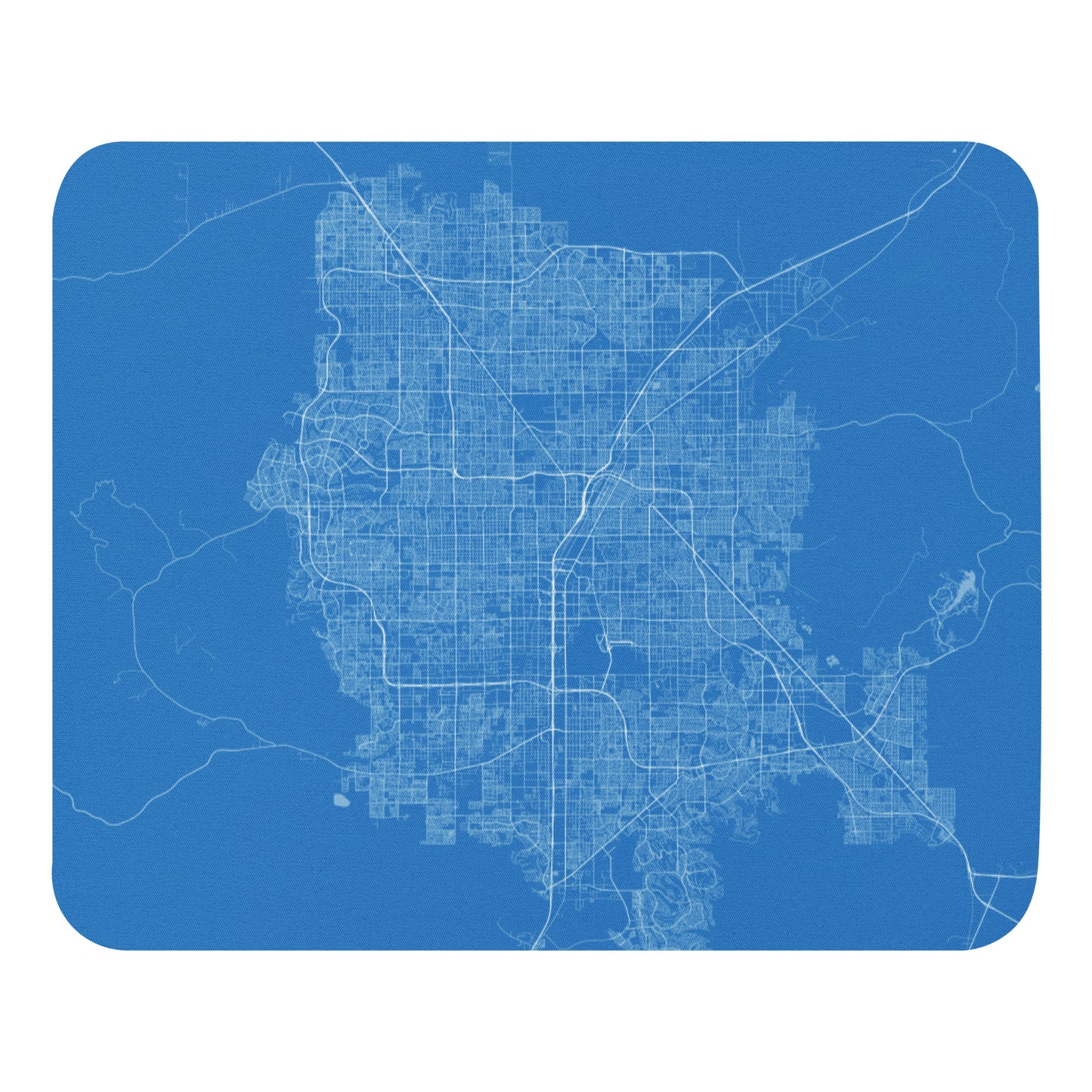 Las Vegas Blue and White Map Mouse Pad