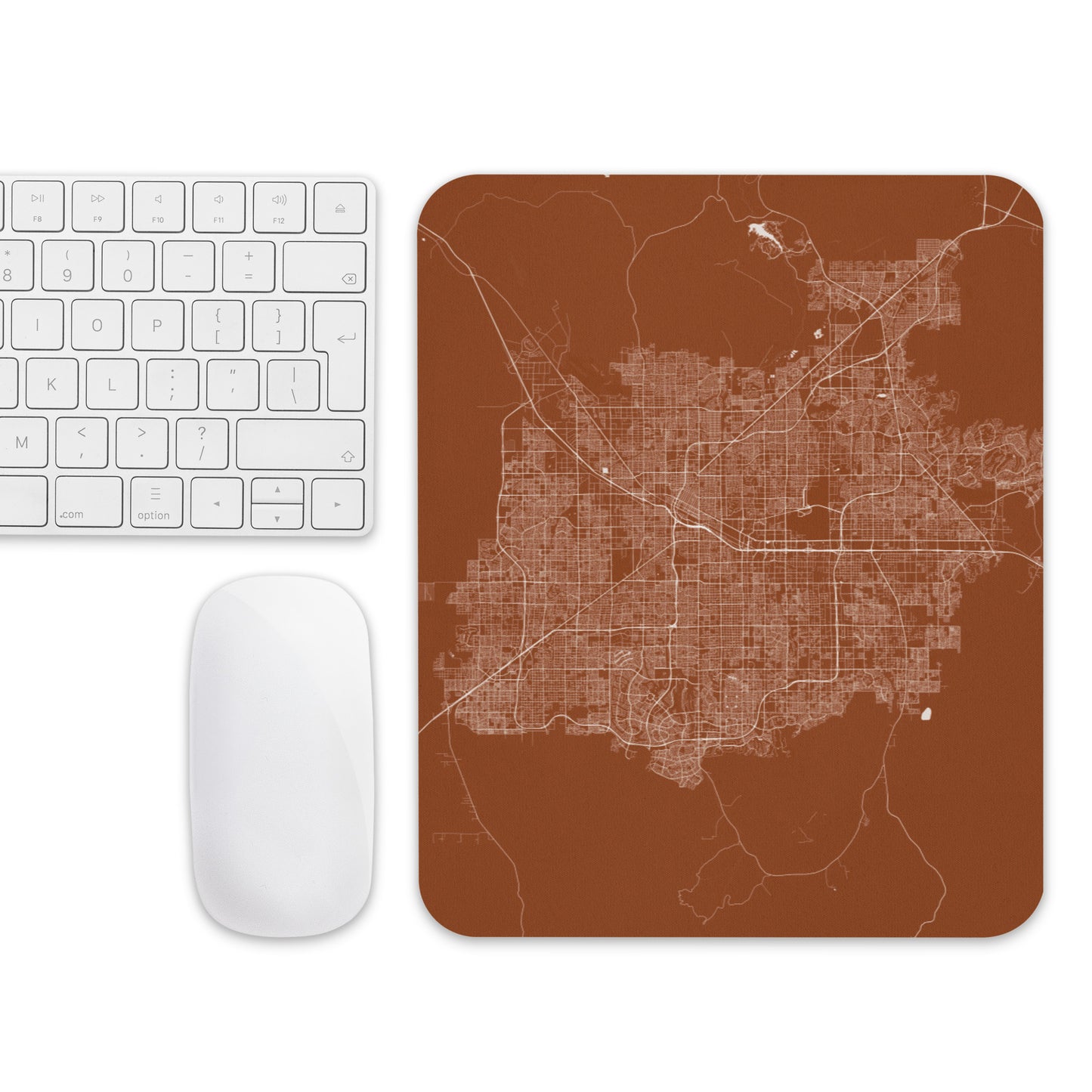 Las Vegas Brown and White Map Mouse Pad