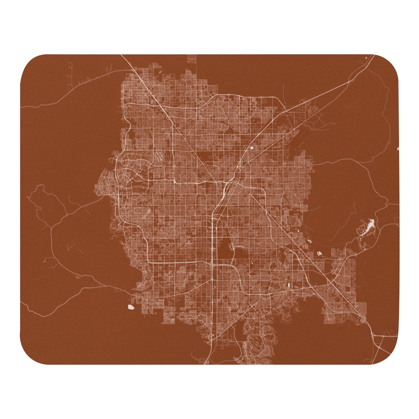 Las Vegas Brown and White Map Mouse Pad
