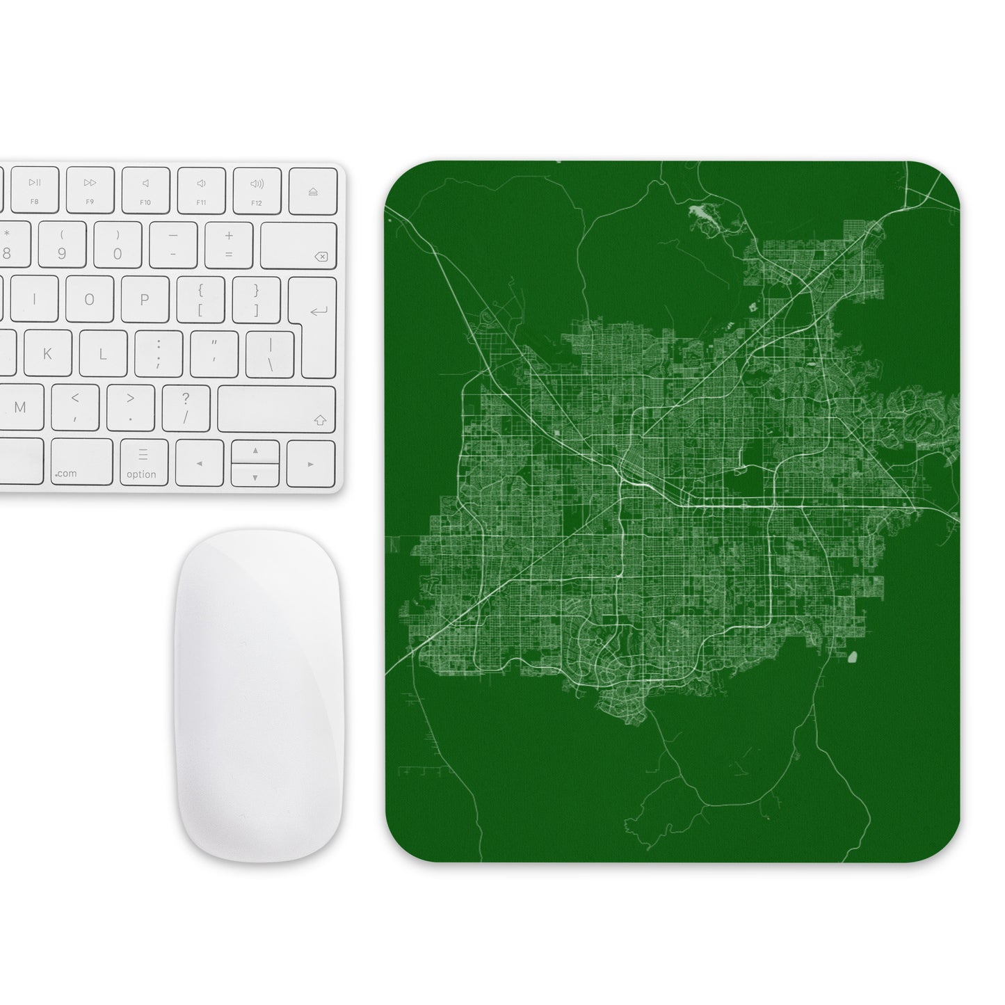 Las Vegas Green and White Map Mouse Pad