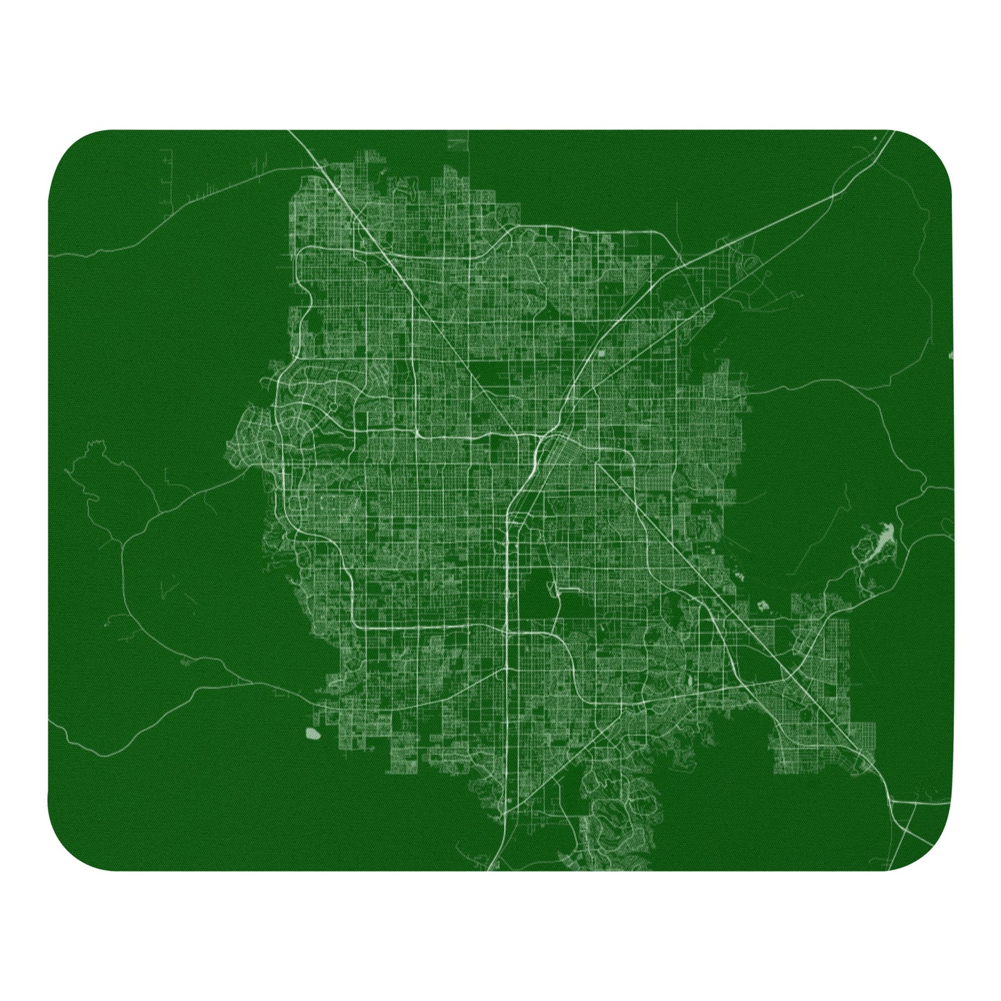 Las Vegas Green and White Map Mouse Pad