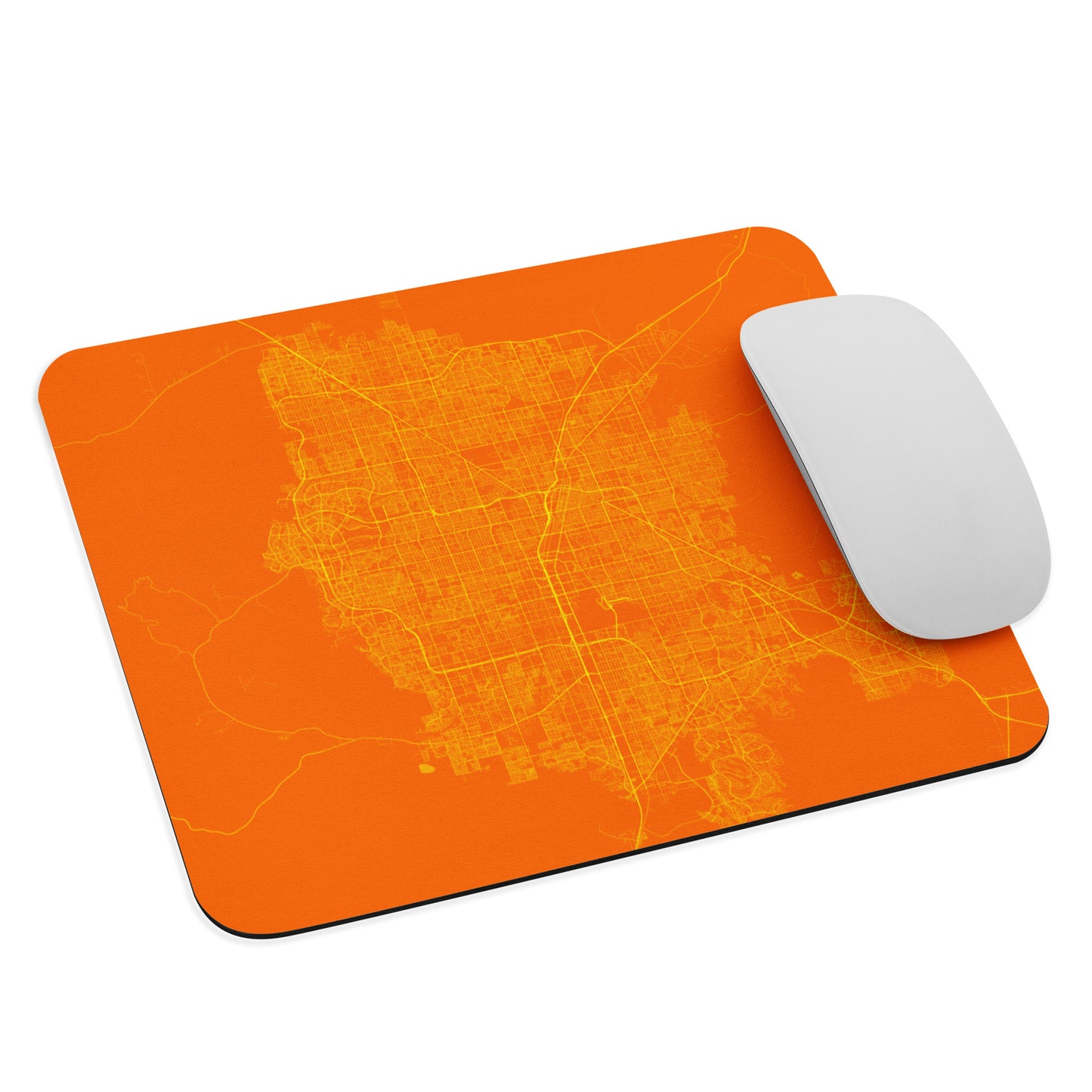 Las Vegas Orange and Yellow Map Mouse Pad