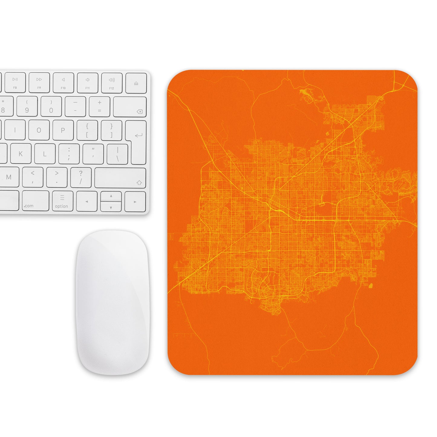Las Vegas Orange and Yellow Map Mouse Pad