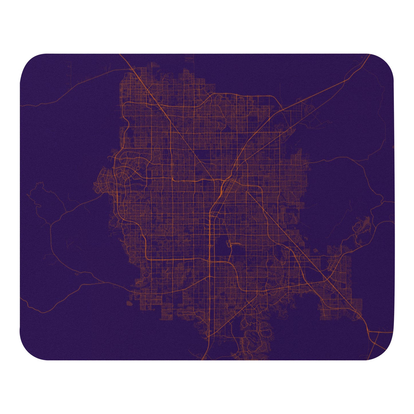 Las Vegas Purple and Orange Map Mouse Pad