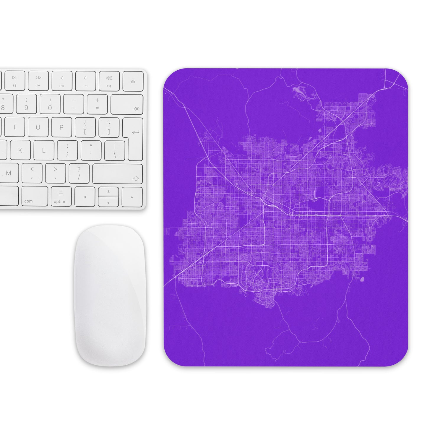 Las Vegas Purple and White Map Mouse Pad