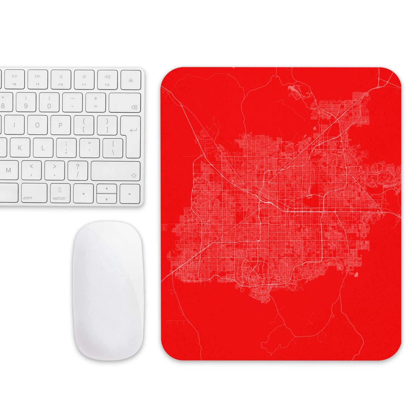 Las Vegas Red and White Map Mouse Pad