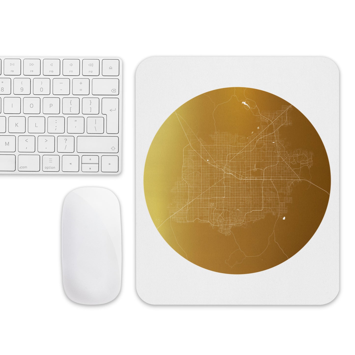 Las Vegas Gold on White Map Mouse Pad