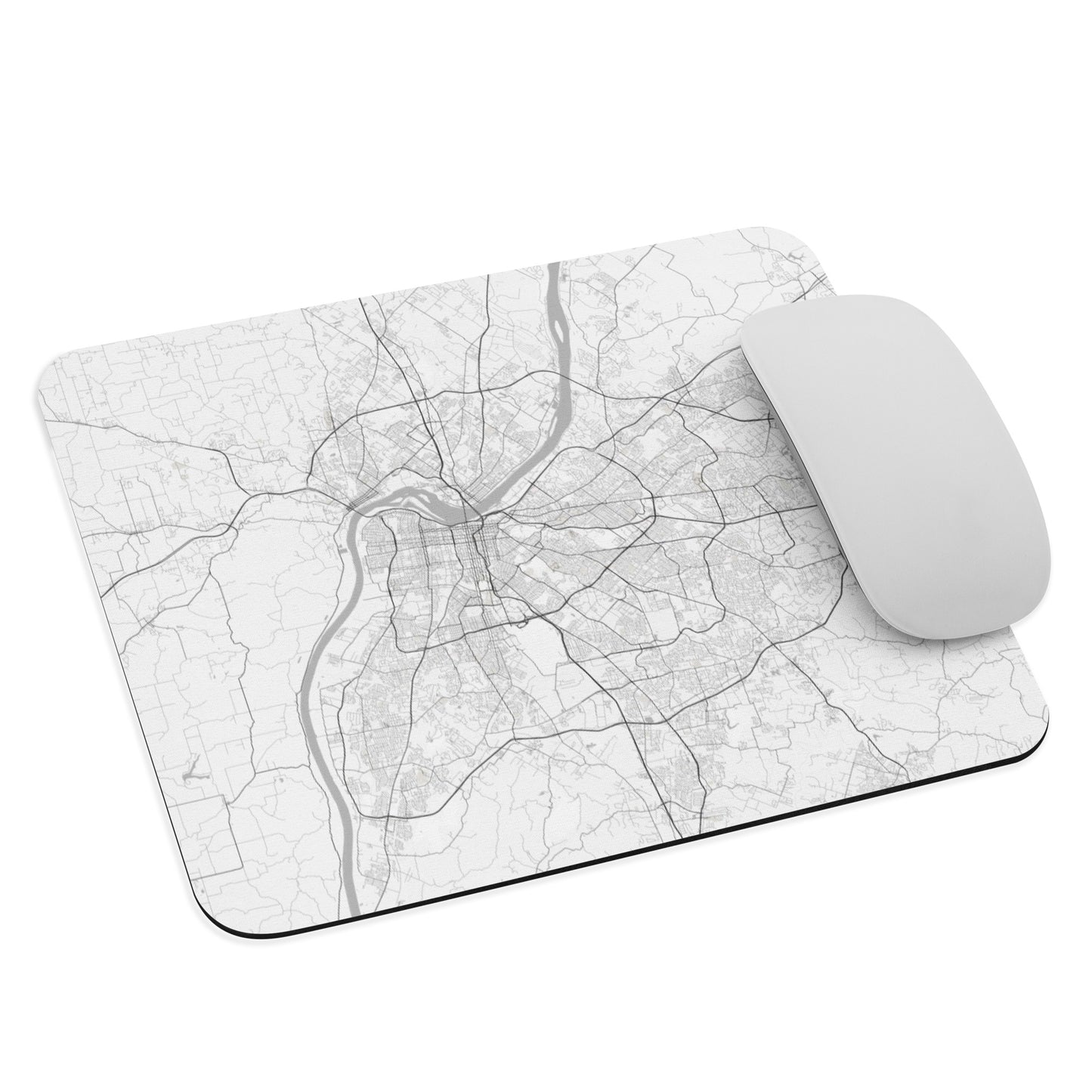 Louisville White Map Mouse Pad