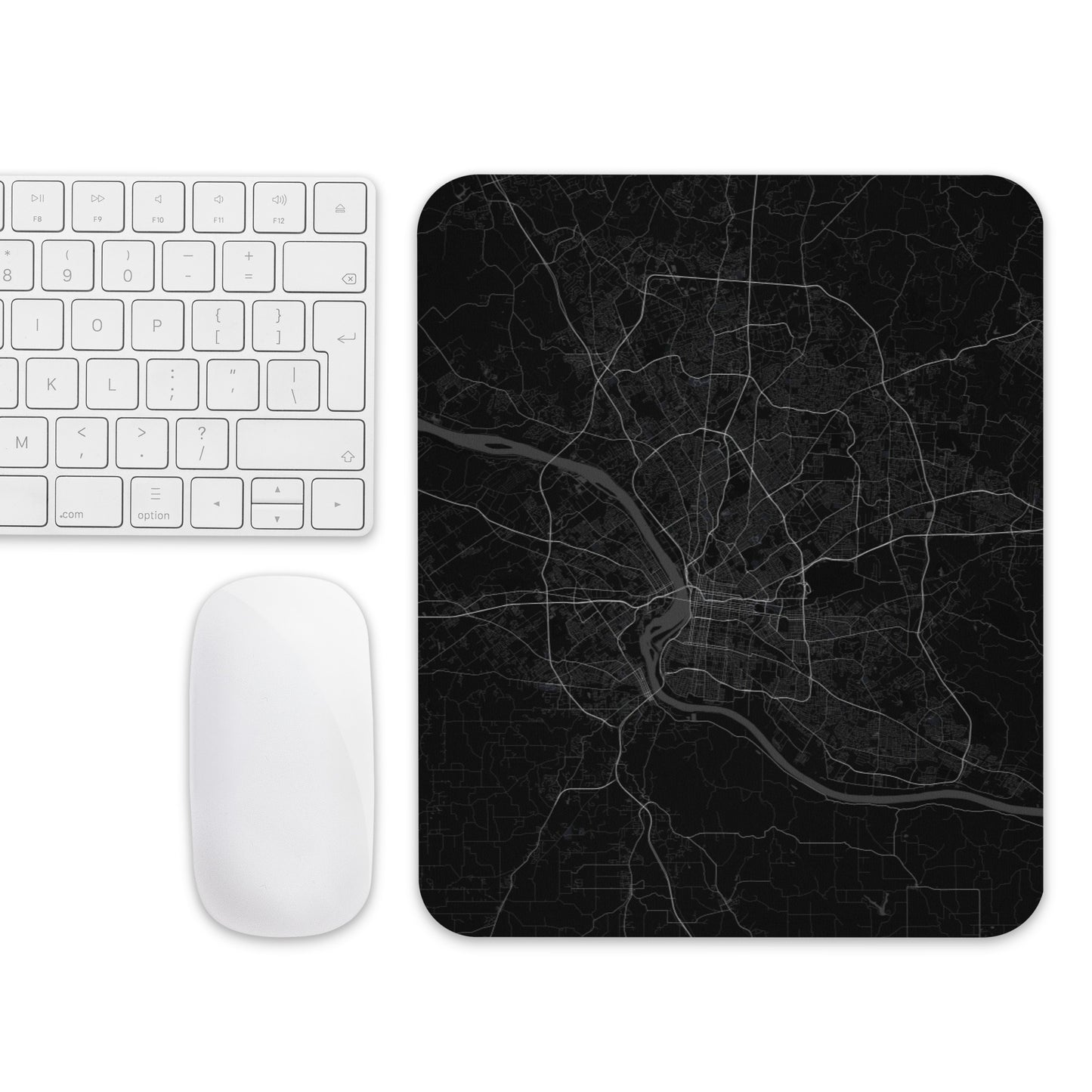 Louisville Black Map Mouse Pad