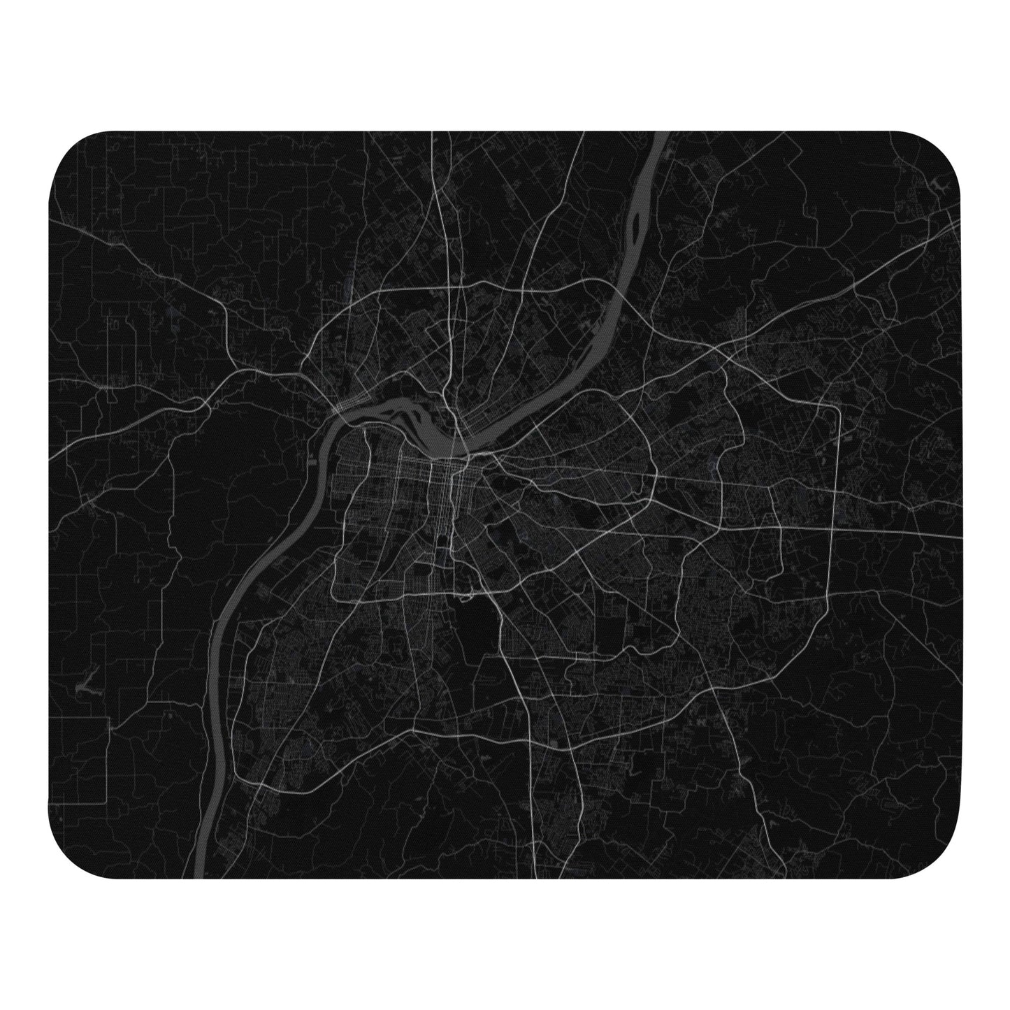 Louisville Black Map Mouse Pad