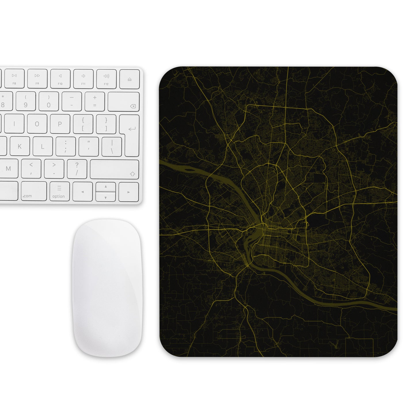 Louisville Black and Yellow Map Mouse Pad