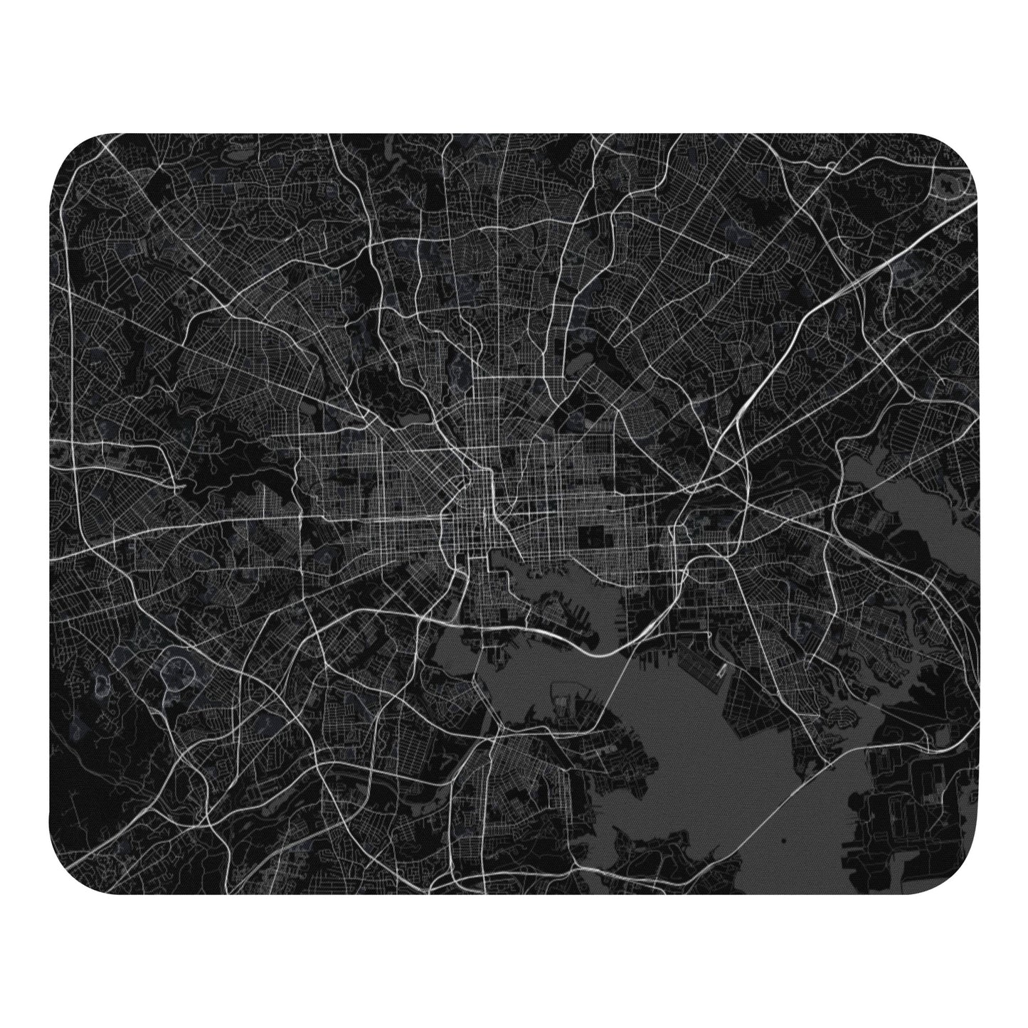 Baltimore Black Map Mouse Pad
