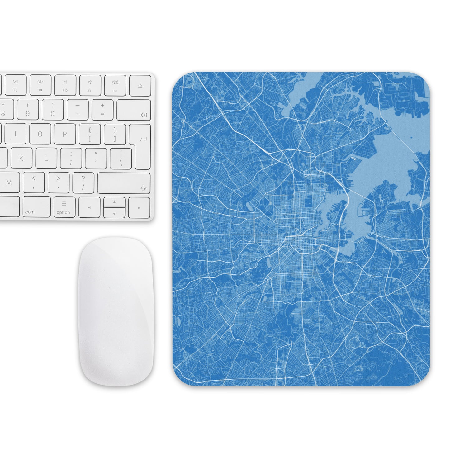 Baltimore Blue and White Map Mouse Pad