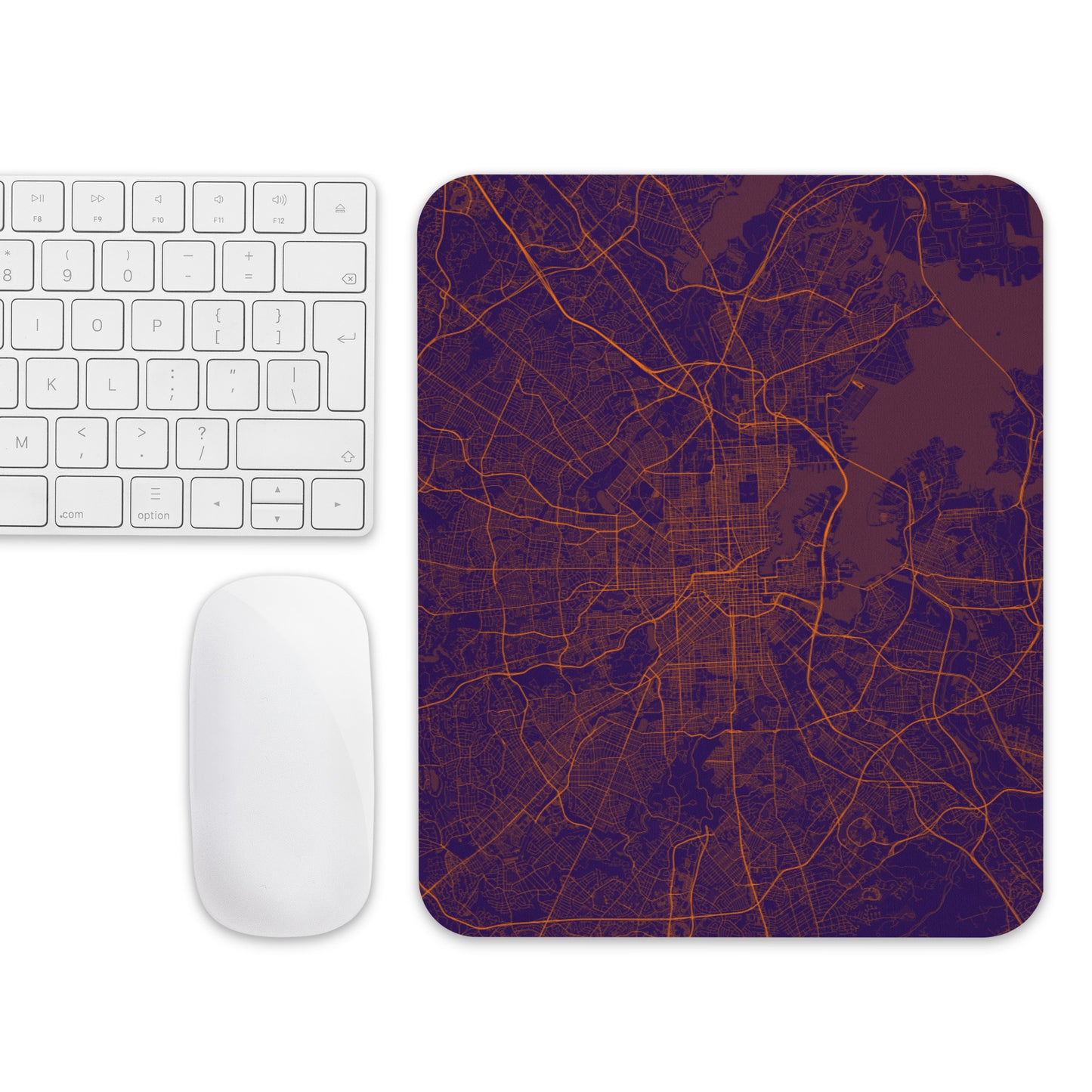 Baltimore Purple and Orange Map Mouse Pad