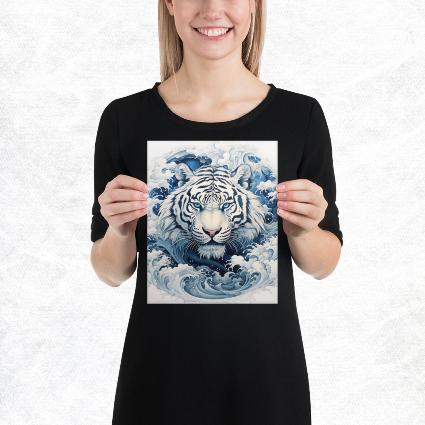 Ukiyo-e Tiger Paper Poster