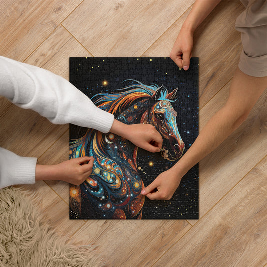 Dot Art Horse Jigsaw Puzzle