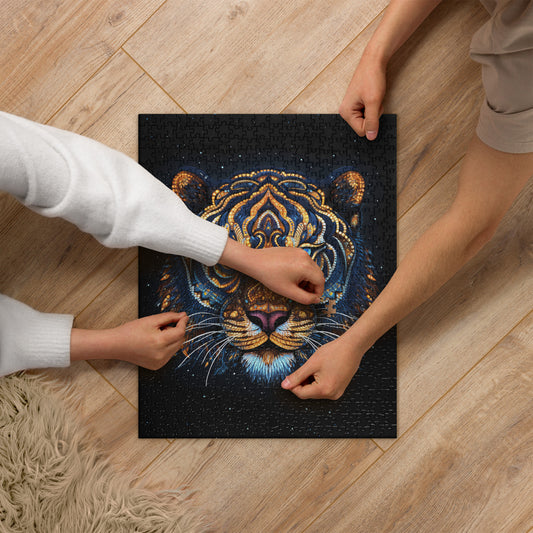Dot Art Tiger Jigsaw Puzzle