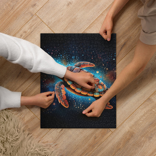 Dot Art Turtle Jigsaw Puzzle