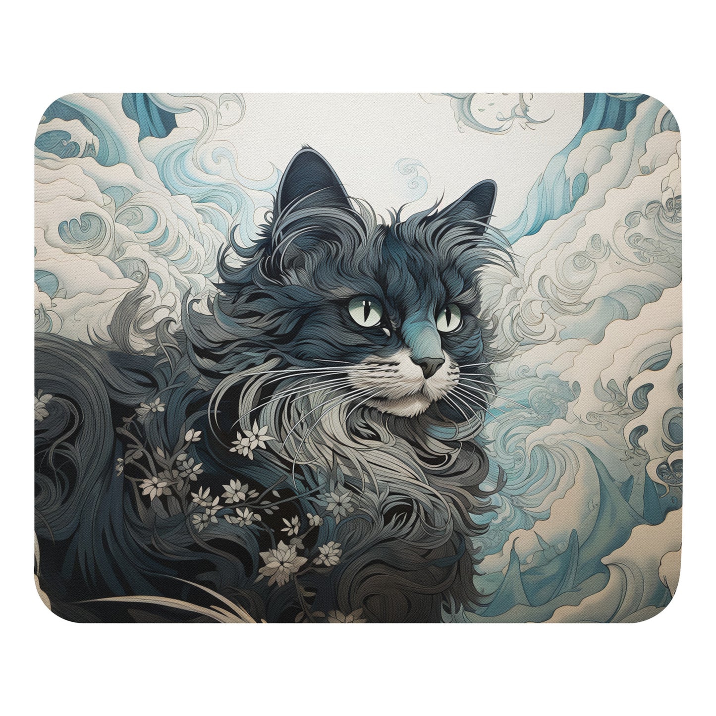 Ukiyo-e Cat Mouse Pad