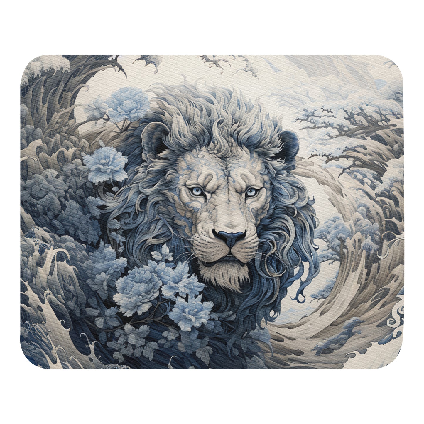 Ukiyo-e Lion Mouse Pad