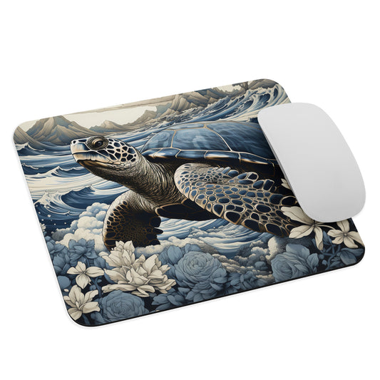 Ukiyo-e Turtle Mouse Pad