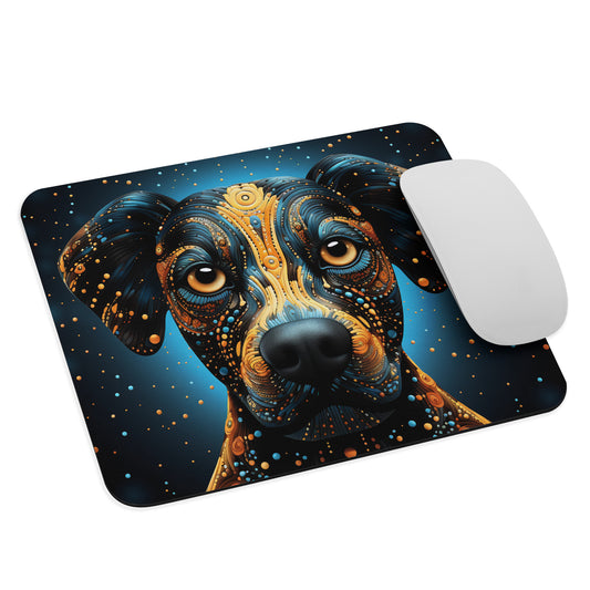 Dot Art Dog Mouse Pad
