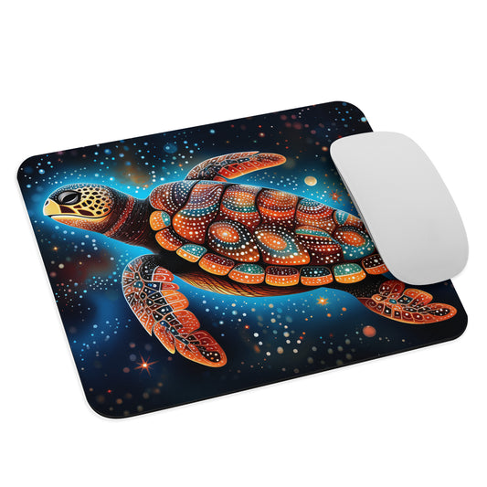 Dot Art Turtle Mouse Pad