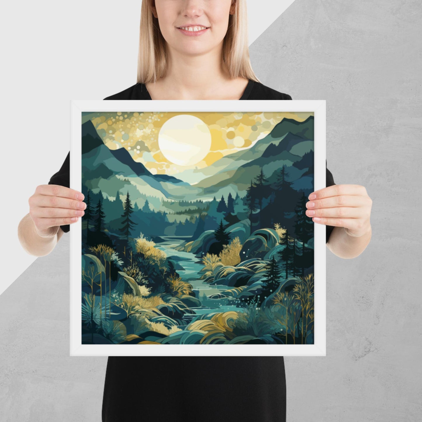 Forest Hills River Framed Poster