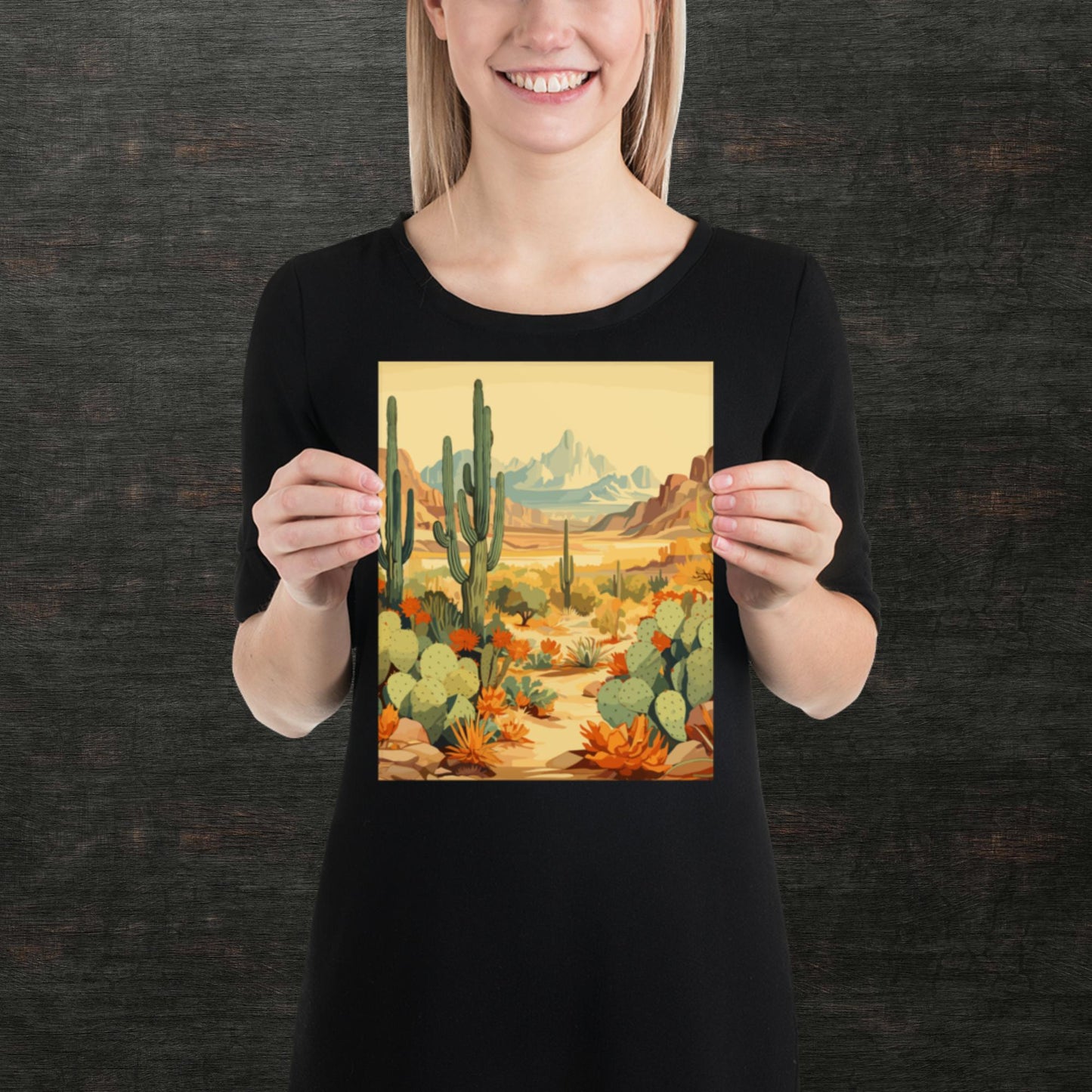 Mountainous Desert Life Paper Poster