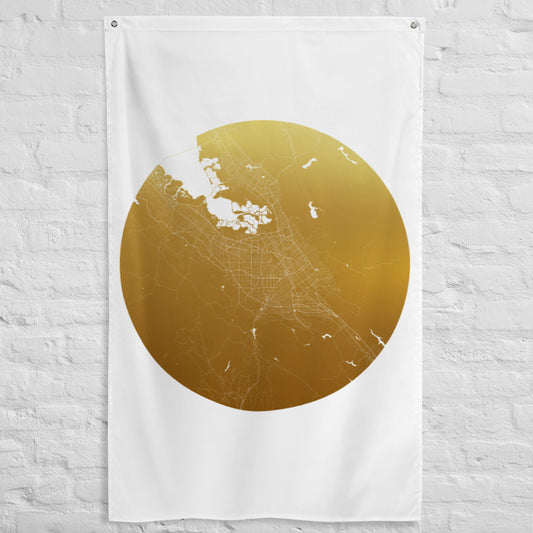 San Jose Gold on White Flag Map