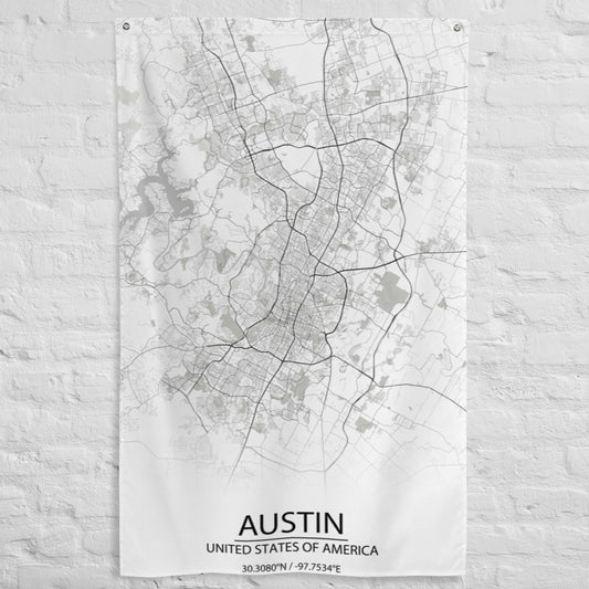 Austin White Flag Map