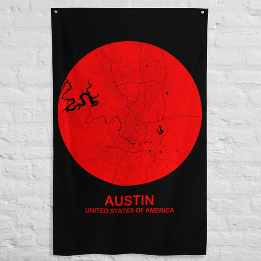 Austin Circular Red Flag Map